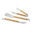 Picture of Turner Barbecue Set Bamboo. With Case, Tong, Fork & Spatula