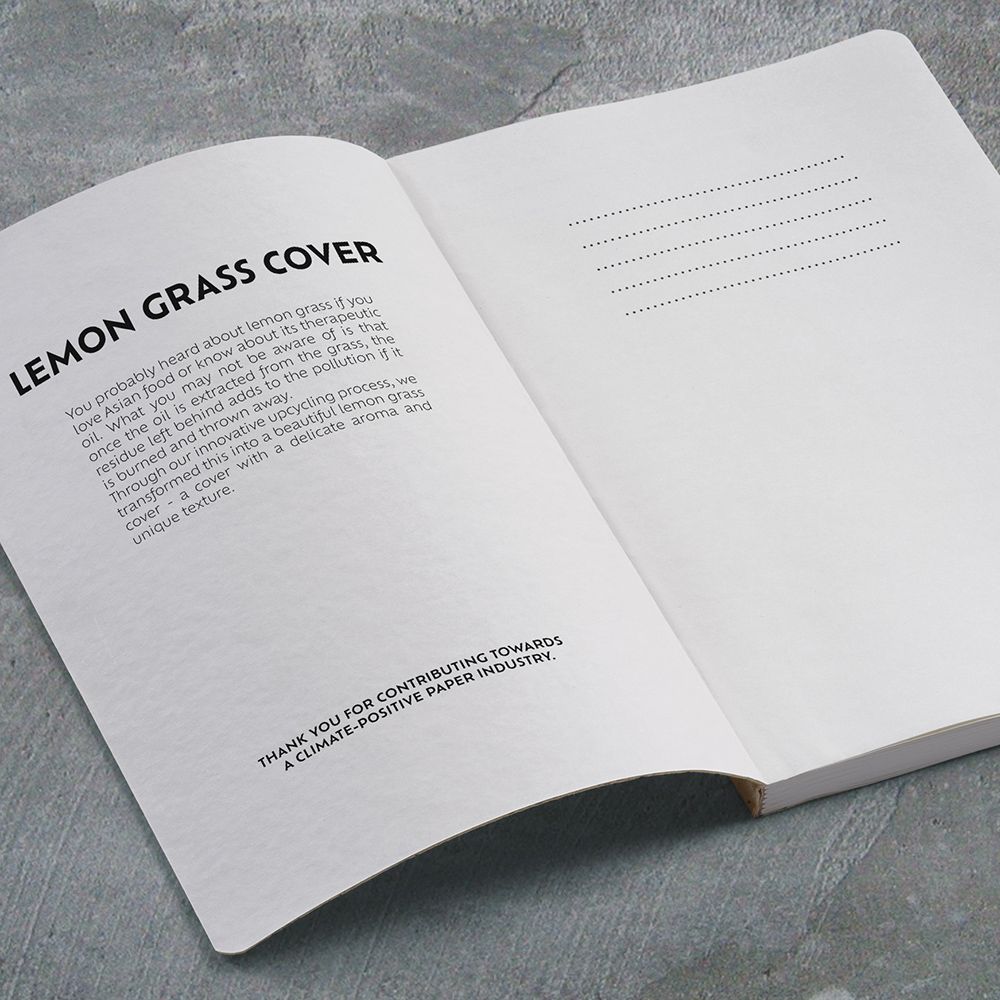 Picture of Dostoevsky A5 Notebook Lemongrass. 80gsm recycled 196 pages