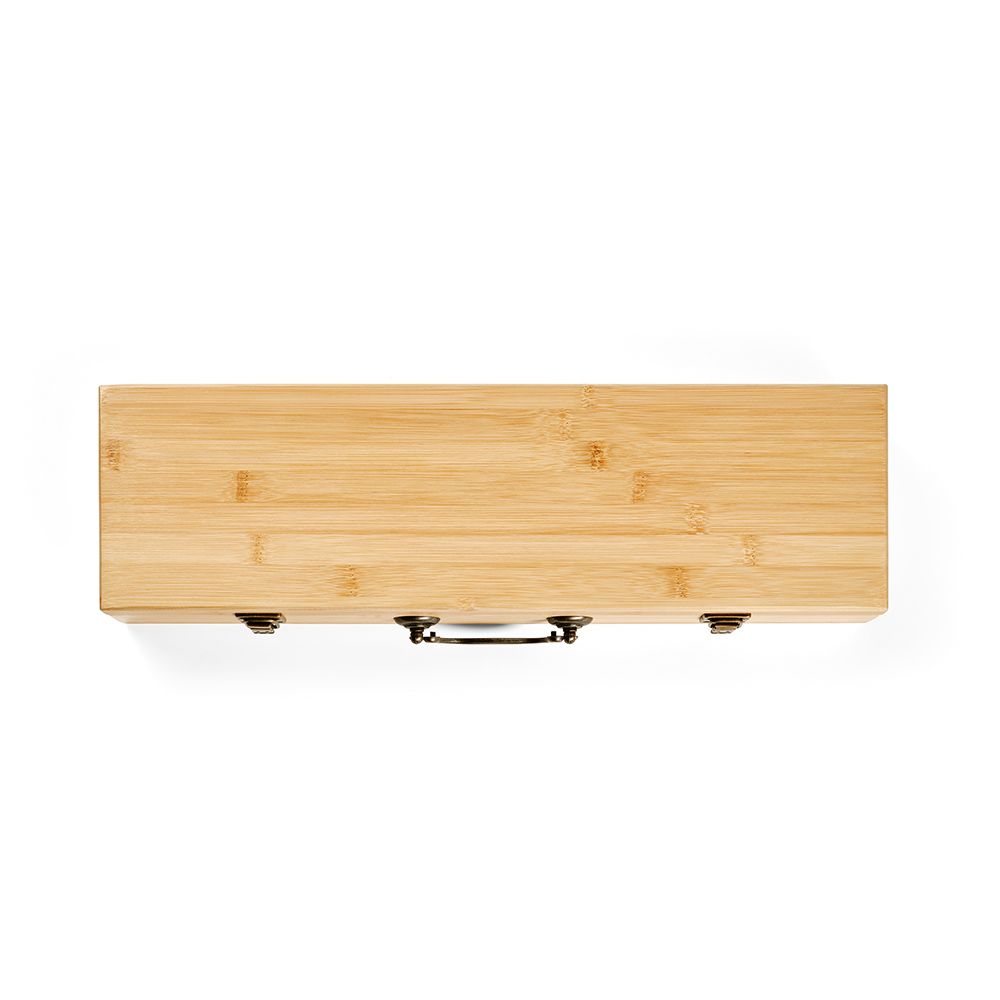 Picture of Turner Barbecue Set Bamboo. With Case, Tong, Fork & Spatula