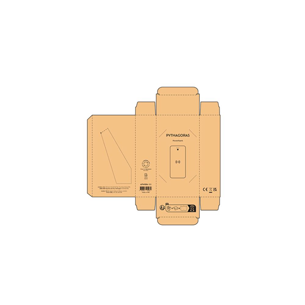 Picture of Pythagoras Powerbank Bamboo Battery 10000 mAh 