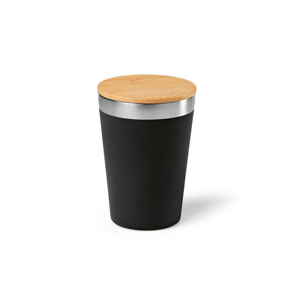 Picture of Don Travel Cup rSS and Bamboo lid 400ml. Double wall