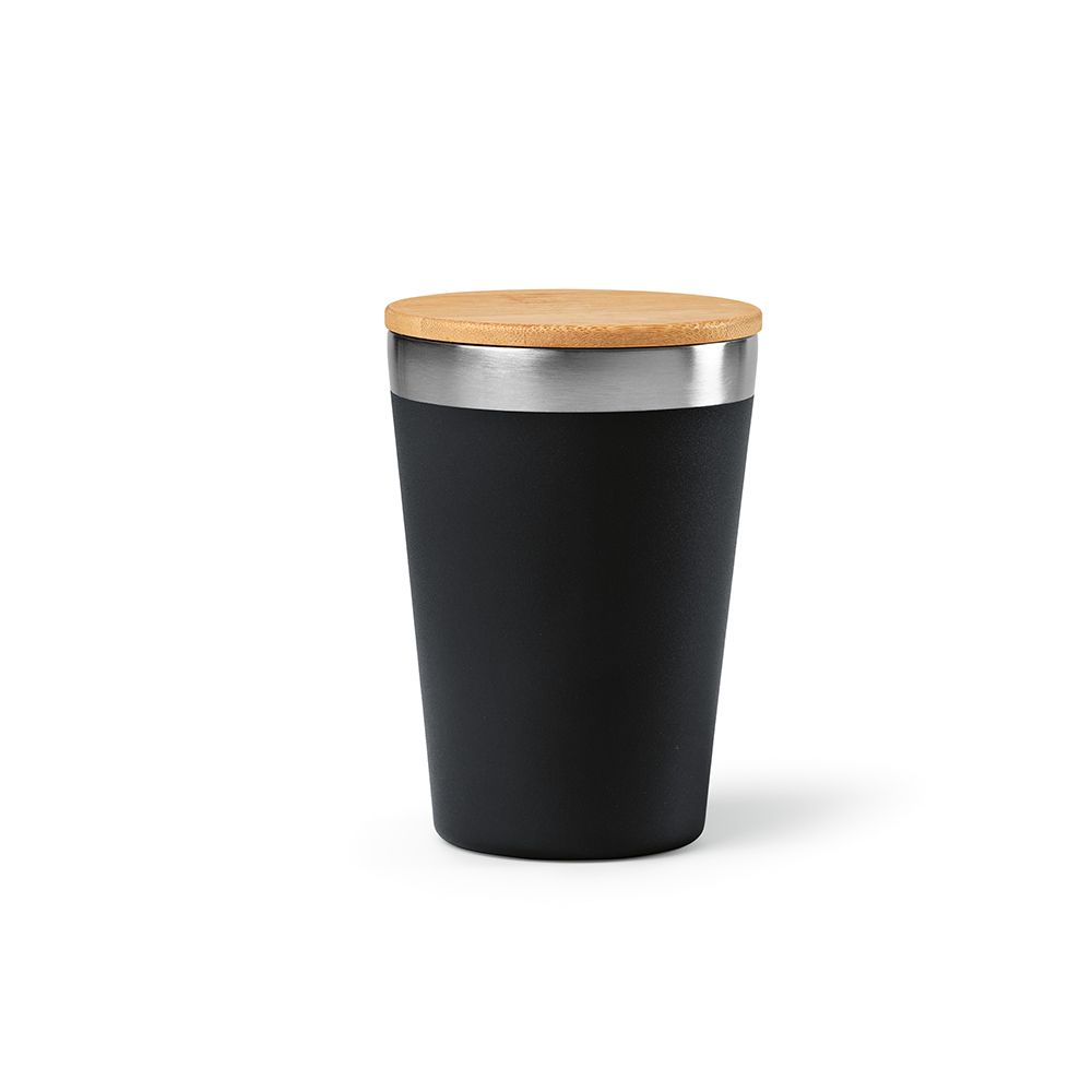 Picture of Don Travel Cup rSS and Bamboo lid 400ml. Double wall