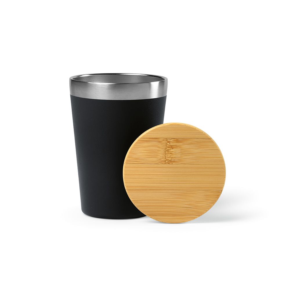 Picture of Don Travel Cup rSS and Bamboo lid 400ml. Double wall