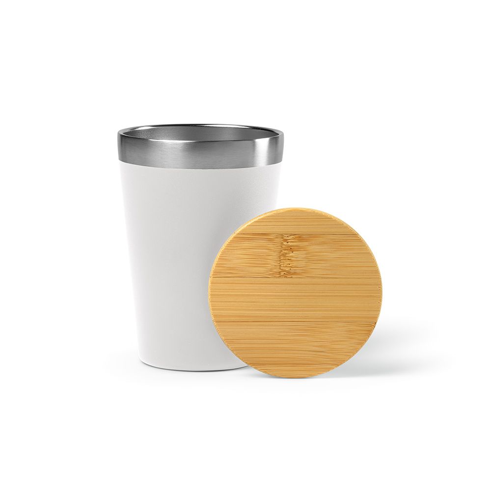 Picture of Don Travel Cup rSS and Bamboo lid 400ml. Double wall