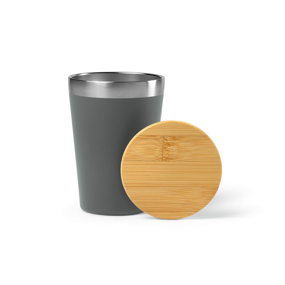 Picture of Don Travel Cup rSS and Bamboo lid 400ml. Double wall