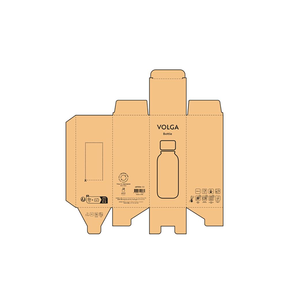 Picture of Volga Bottle rSS and Cork lid 530ml. Single wall and Leakproof 