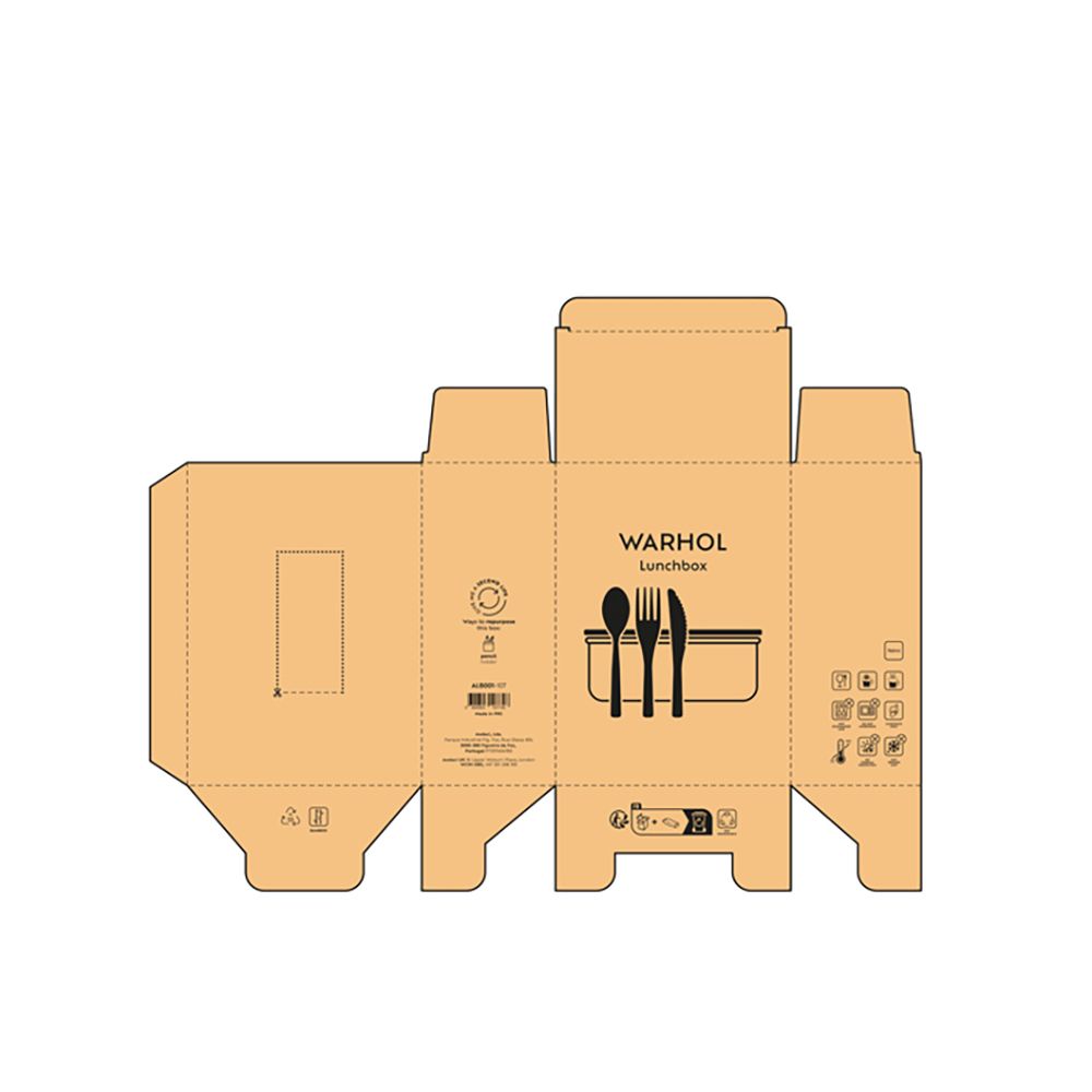 Picture of Warhol Lunchbox rSS 740ml with Bamboo lid and cutlery