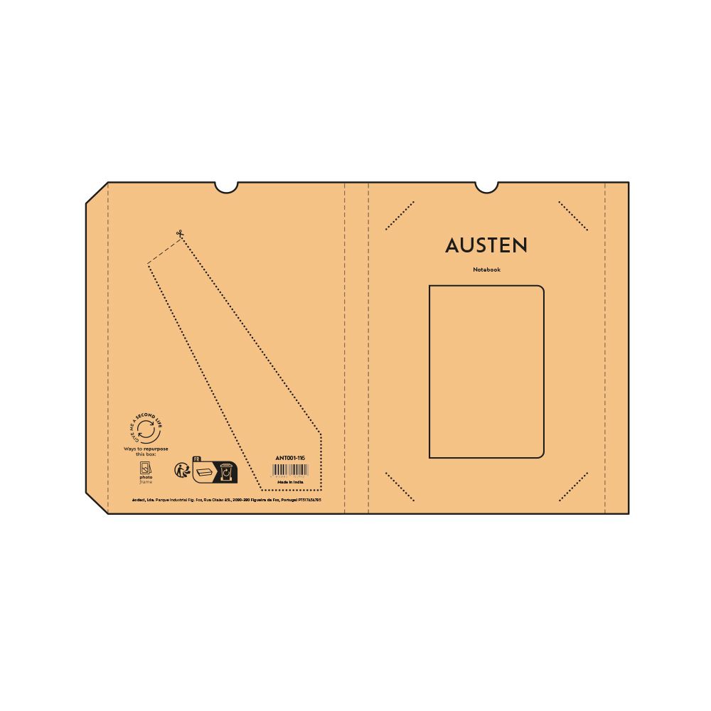 Picture of Austen A5 Notebook Hemp cover. 80gsm recycled 196 pages