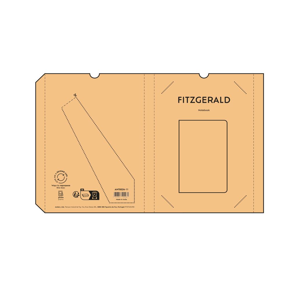 Picture of Fitzgerald A5 Notebook Coconut Husk. 80gsm recycled 196 pages