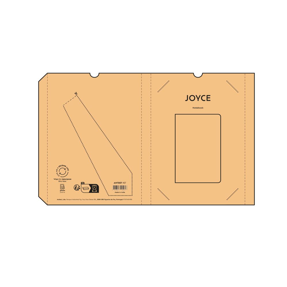Picture of Joyce A5 Notebook Banana cover. 80gsm recycled 196 pages