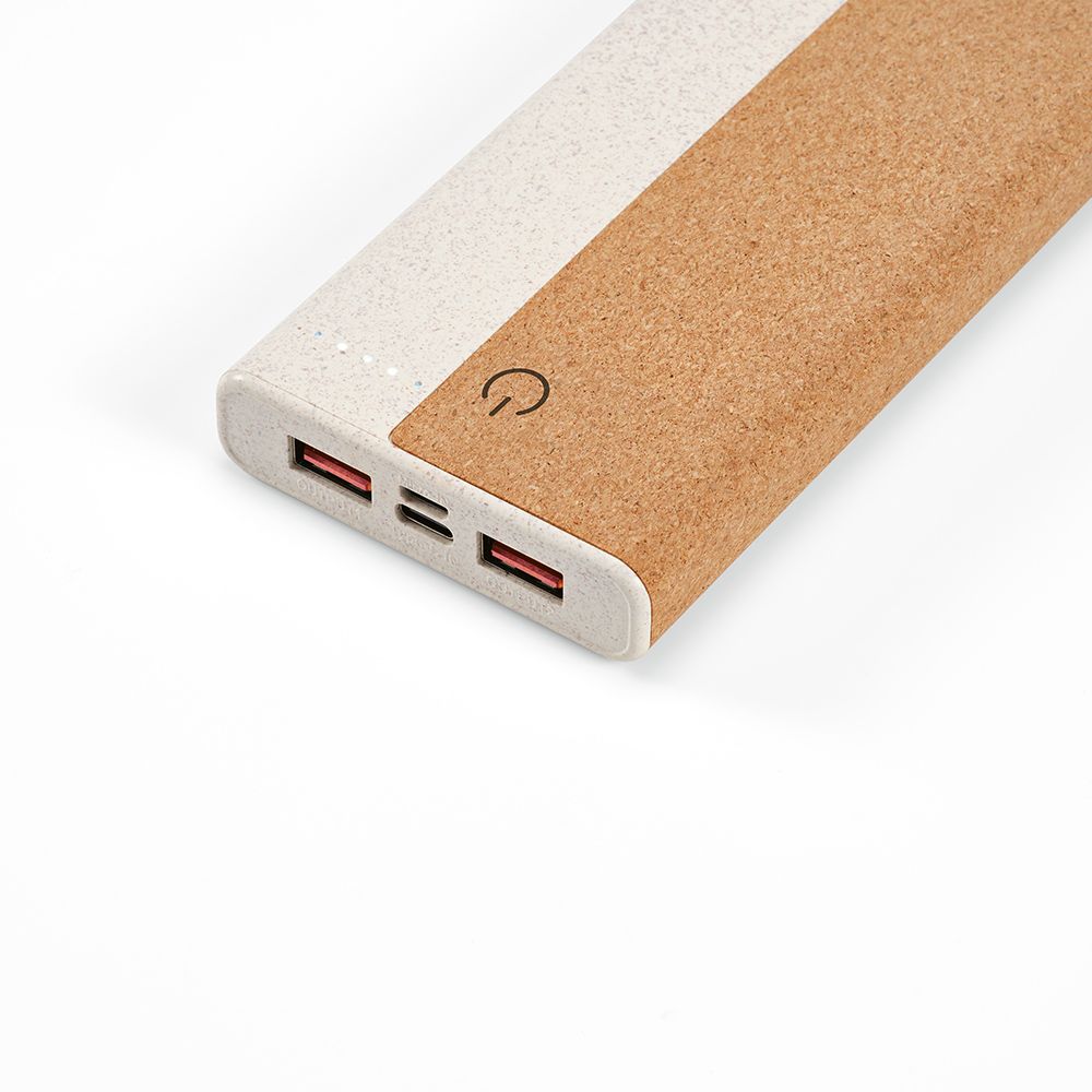 Picture of Archimedes Powerbank Cork and Wheat straw 10000mAh. 15W