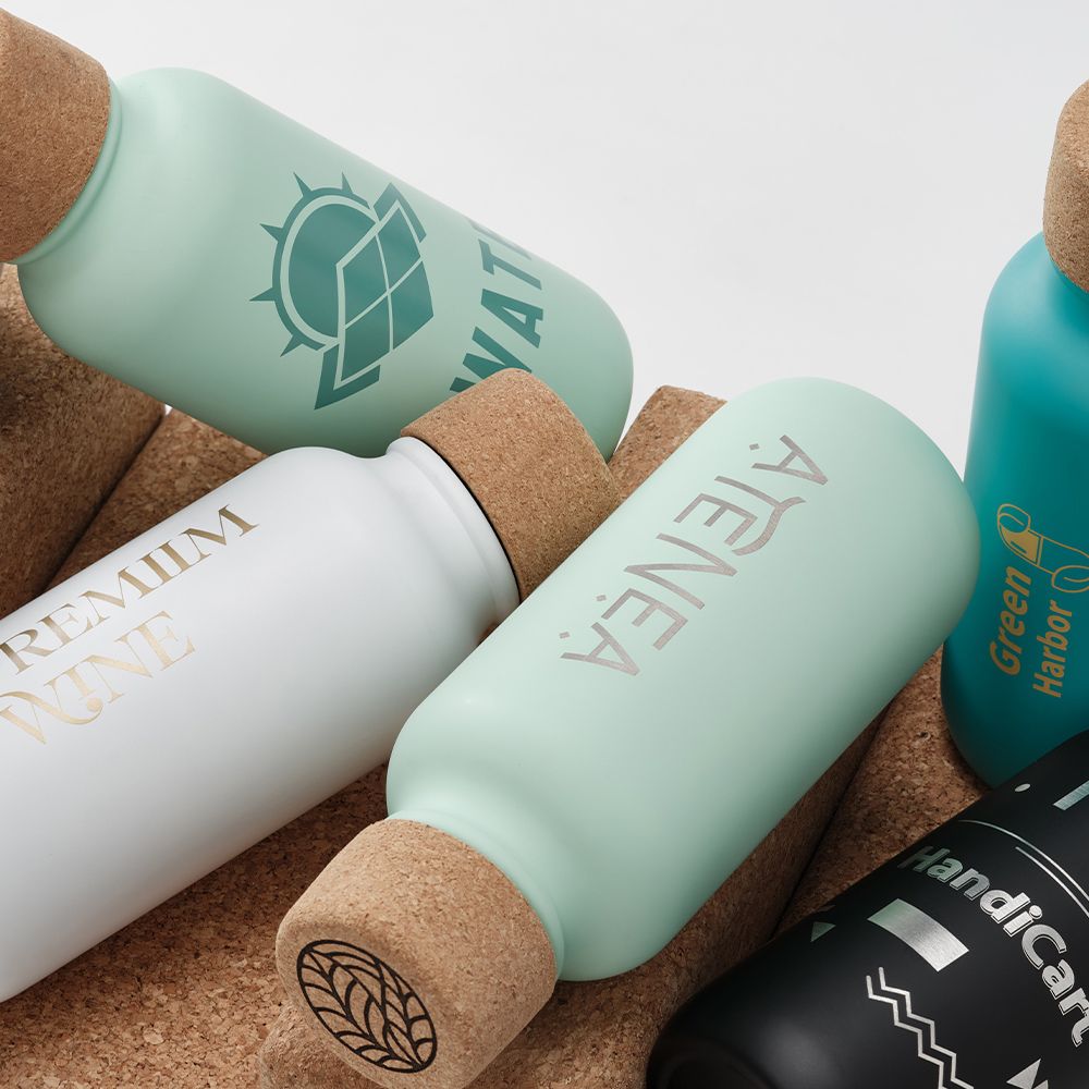 Picture of Volga Bottle rSS and Cork lid 530ml. Single wall and Leakproof 