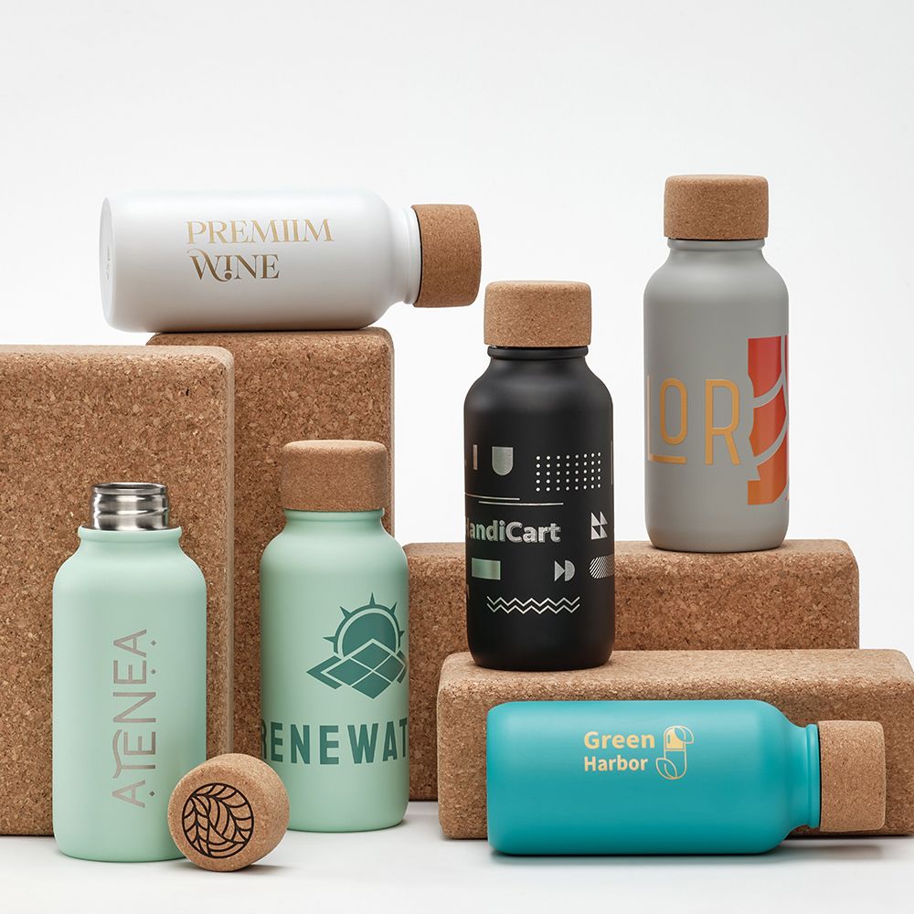 Picture of Volga Bottle rSS and Cork lid 530ml. Single wall and Leakproof 