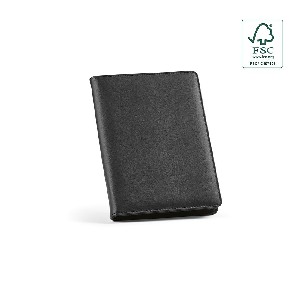 Picture of Orwell A5 Folder rPU. 64 FSC sheet notepad and zipper closure
