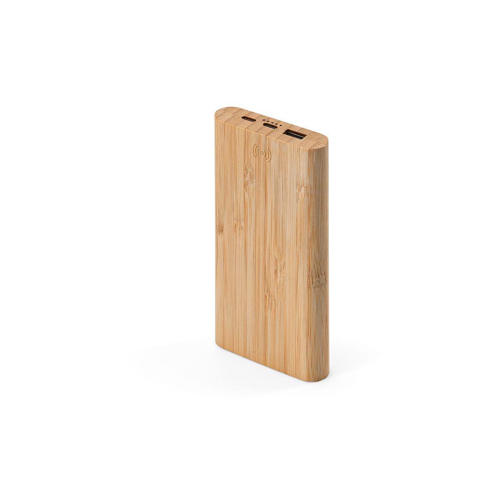 Picture of Pythagoras Powerbank Bamboo Battery 10000 mAh 