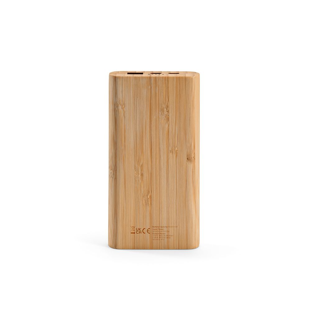 Picture of Pythagoras Powerbank Bamboo Battery 10000 mAh 