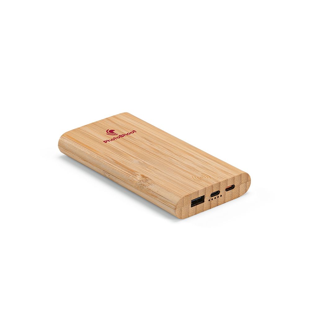 Picture of Pythagoras Powerbank Bamboo Battery 10000 mAh 